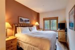 Master bedroom features a king or queen bed